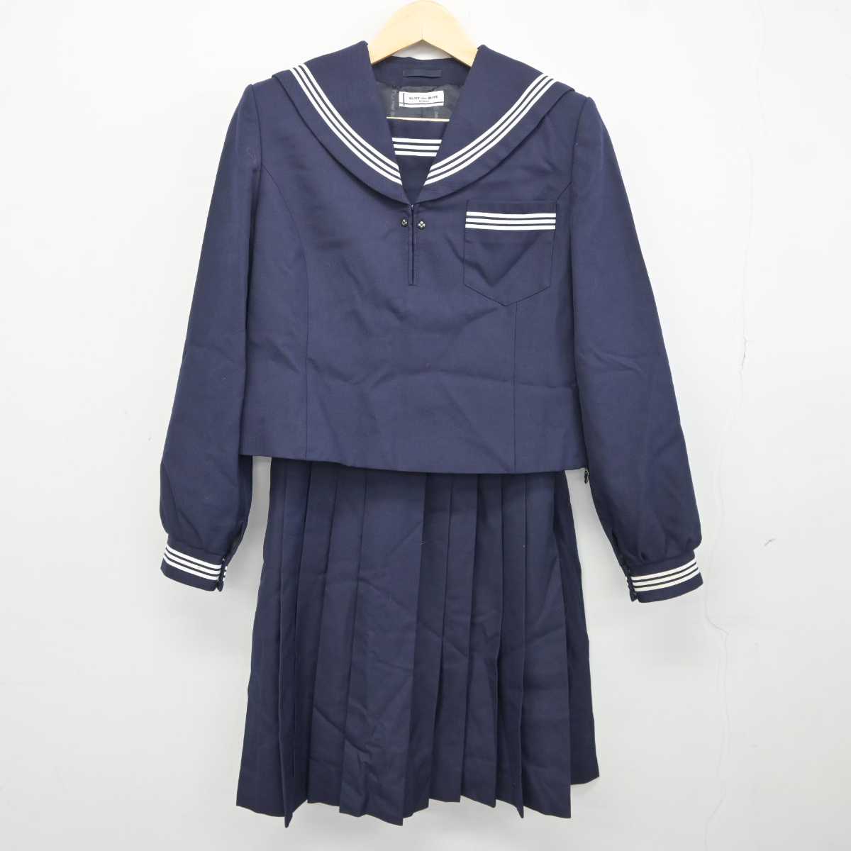 【中古】茨城県 東海南中学校 女子制服 2点 (セーラー服・スカート) sf043911