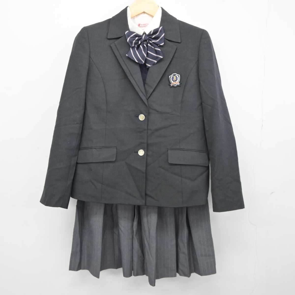 【中古】東京都 岩倉高等学校 女子制服 5点 (ブレザー・ニット・シャツ・スカート) sf043913