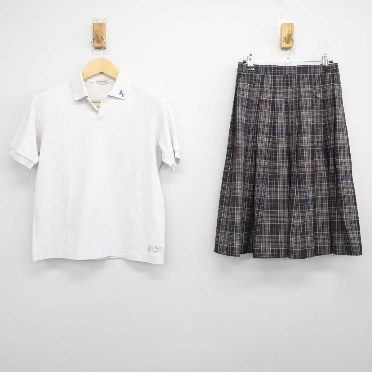 【中古】東京都 足立区立第十中学校 女子制服 2点 (シャツ・スカート) sf043919