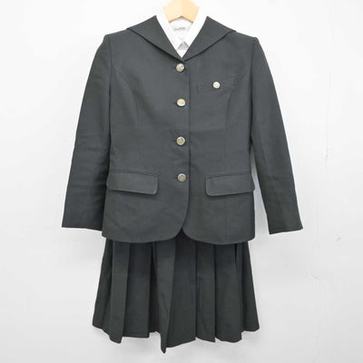 【中古】長崎県 佐世保北高等学校 女子制服 5点 (ブレザー・ニット・シャツ・スカート) sf043926