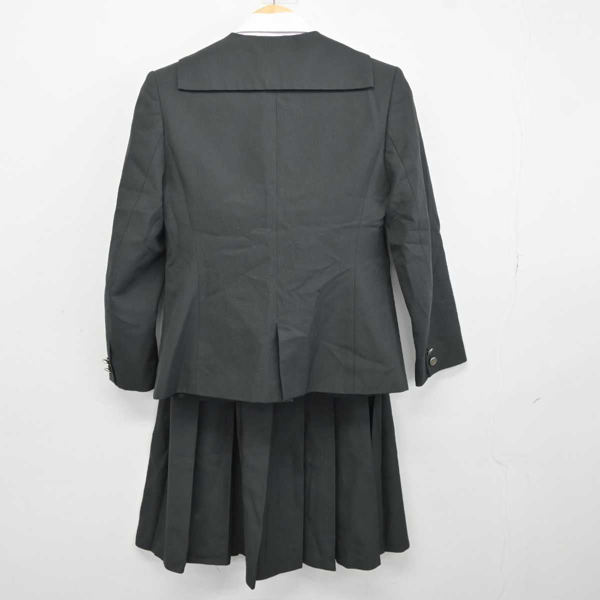 【中古】長崎県 佐世保北高等学校 女子制服 5点 (ブレザー・ニット・シャツ・スカート) sf043926