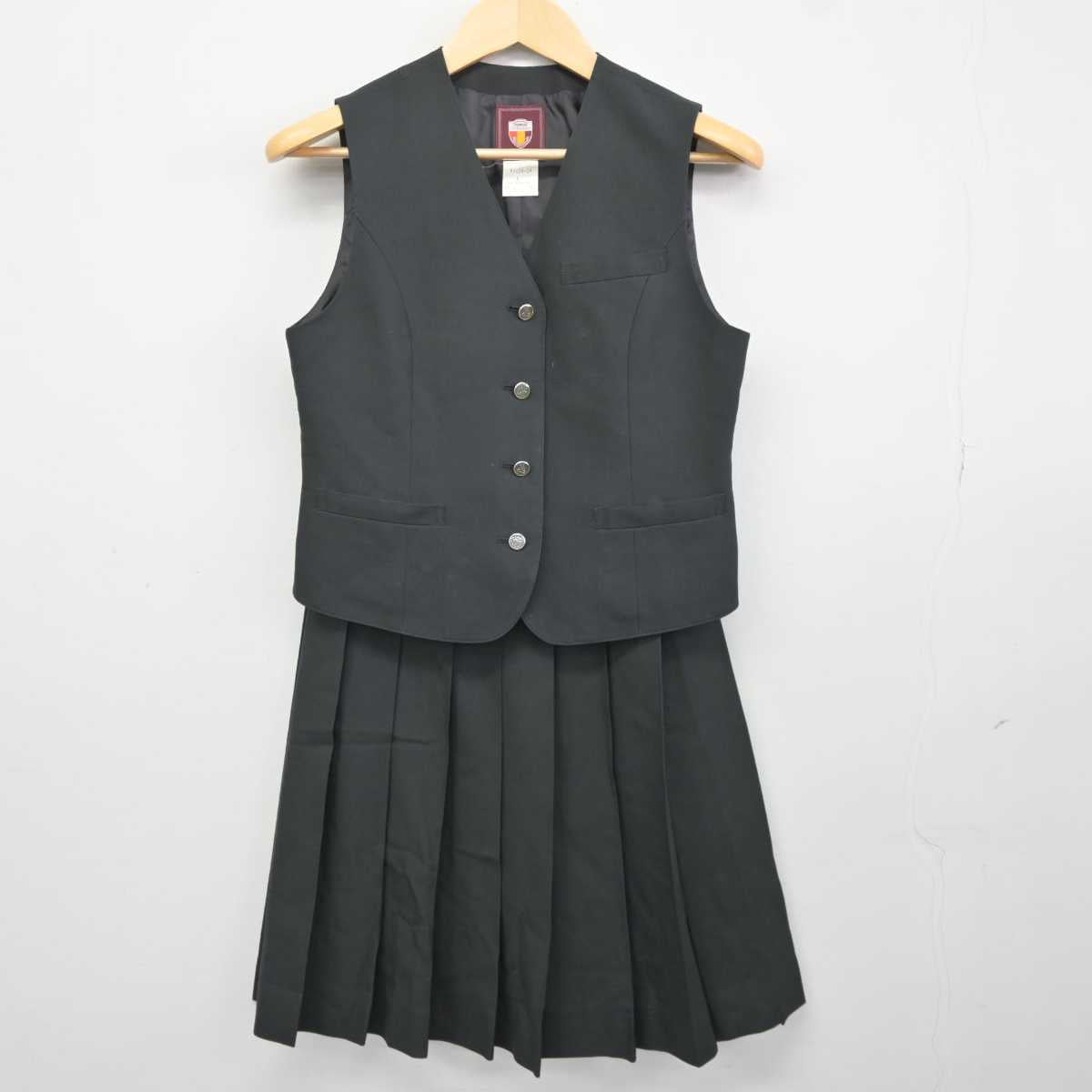 【中古】長崎県 佐世保北高等学校 女子制服 2点 (ベスト・スカート) sf043931