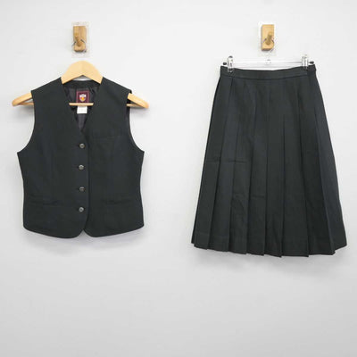 【中古】長崎県 佐世保北高等学校 女子制服 2点 (ベスト・スカート) sf043931