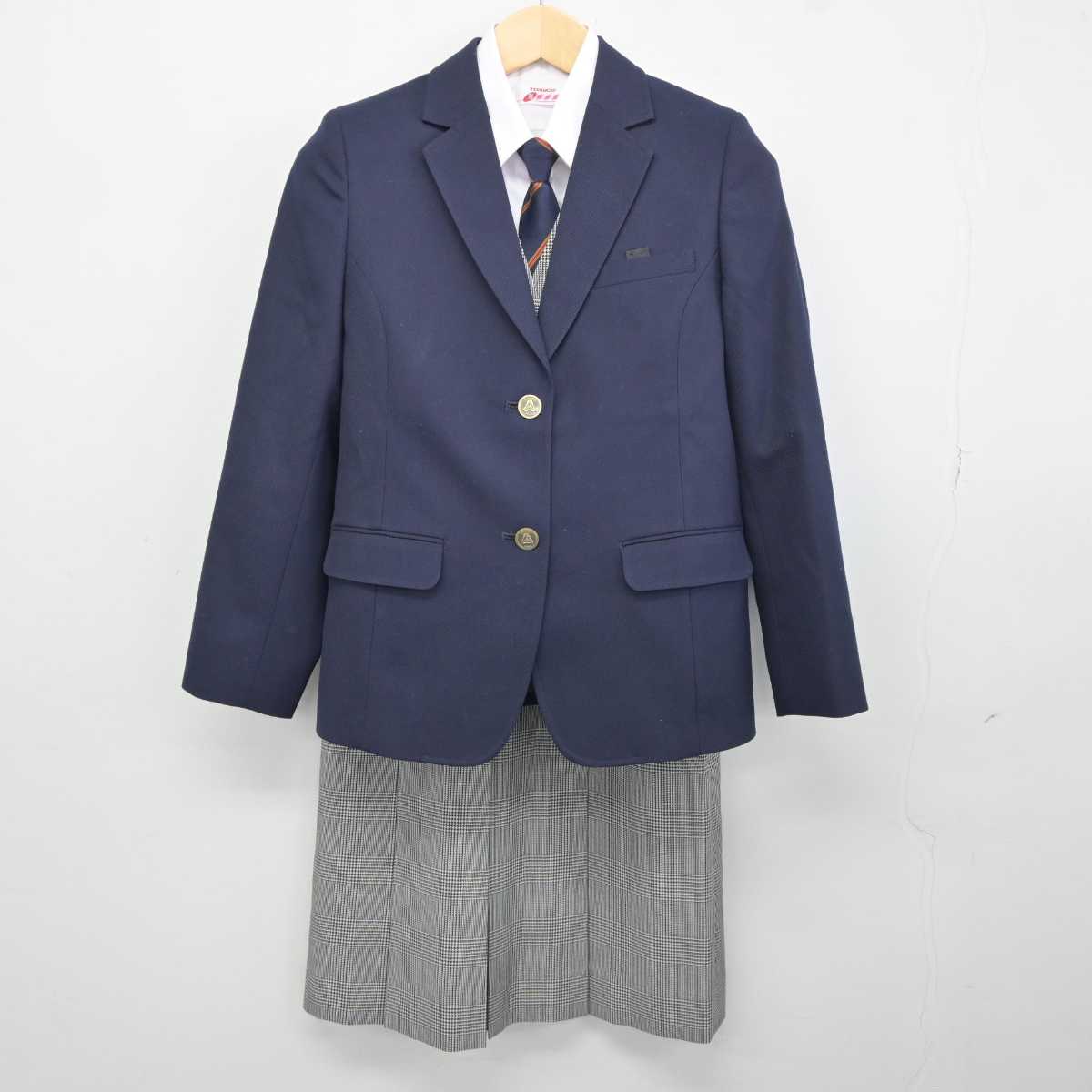 【中古】北海道 札幌市立新川西中学校 女子制服 5点 (ブレザー・ベスト・シャツ・スカート) sf043932