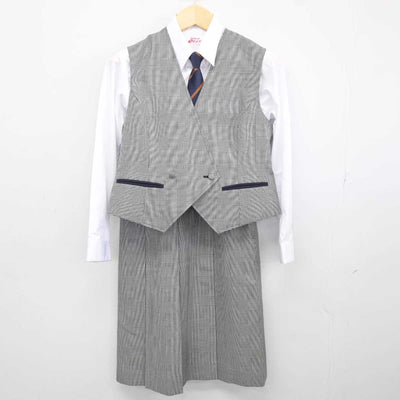 【中古】北海道 札幌市立新川西中学校 女子制服 5点 (ブレザー・ベスト・シャツ・スカート) sf043932