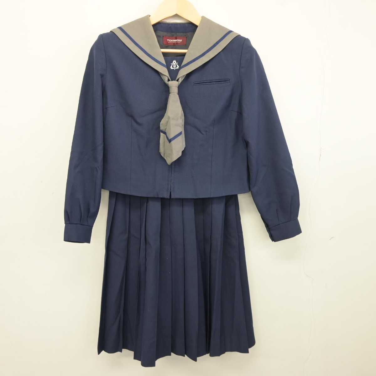 【中古】千葉県 天戸中学校 女子制服 3点 (セーラー服・スカート) sf043935