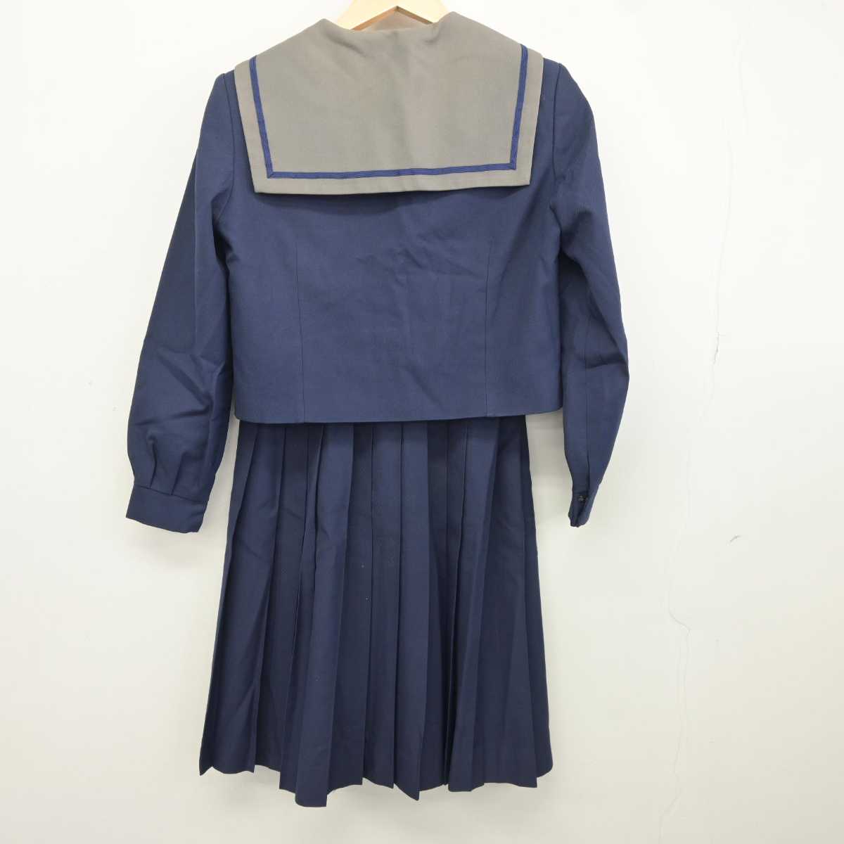 【中古】千葉県 天戸中学校 女子制服 3点 (セーラー服・スカート) sf043935