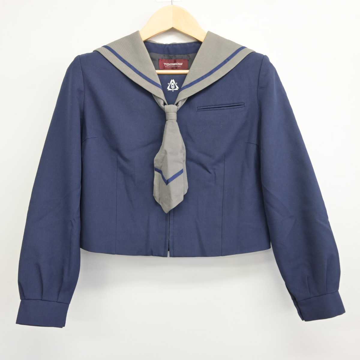 【中古】千葉県 天戸中学校 女子制服 3点 (セーラー服・スカート) sf043935