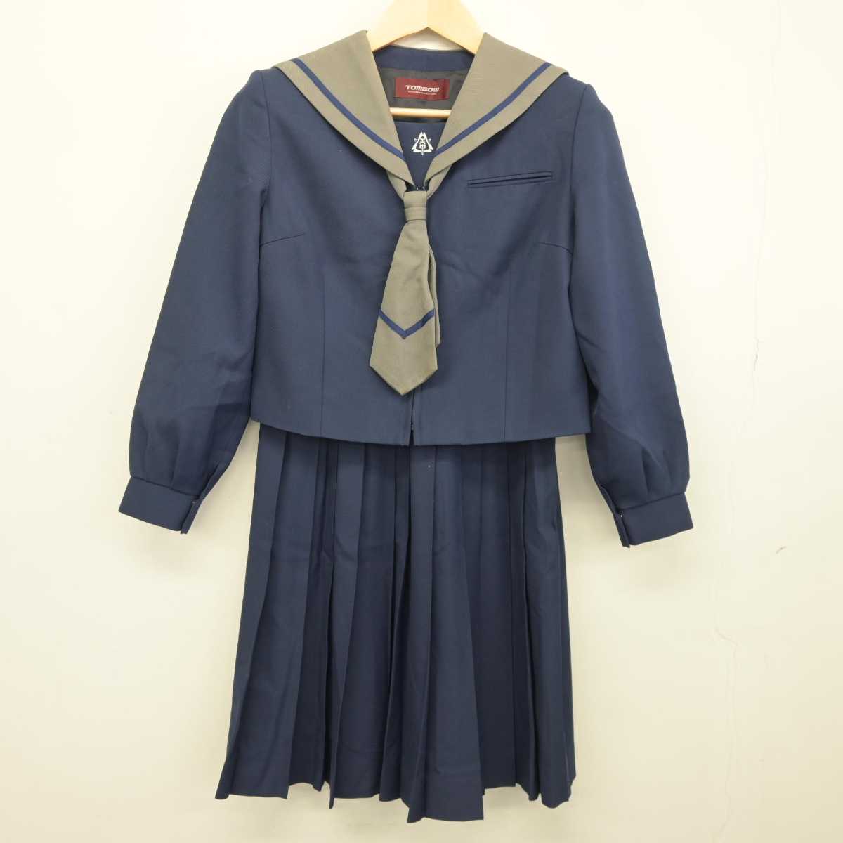 【中古】千葉県 天戸中学校 女子制服 3点 (セーラー服・スカート) sf043936