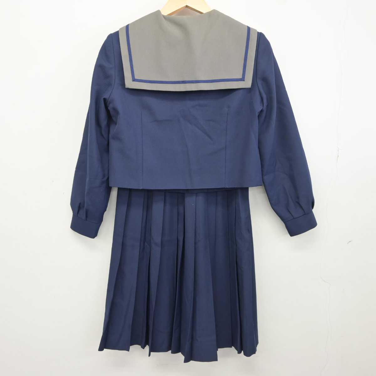 【中古】千葉県 天戸中学校 女子制服 3点 (セーラー服・スカート) sf043936