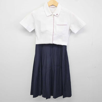 【中古】奈良県 帝塚山高等学校 女子制服 2点 (シャツ・スカート) sf043942