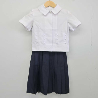 【中古】奈良県 帝塚山中学校 女子制服 2点 (シャツ・スカート) sf043945