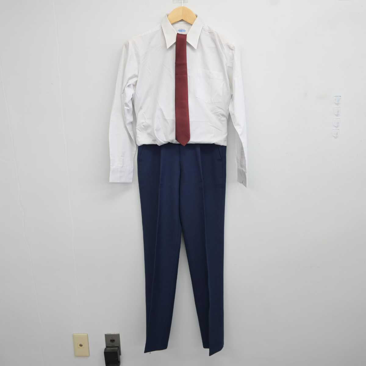 【中古】東京都 八王子市立石川中学校 男子制服 4点 (シャツ・ズボン) sf043951