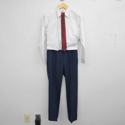 【中古】東京都 八王子市立石川中学校 男子制服 4点 (シャツ・ズボン) sf043951