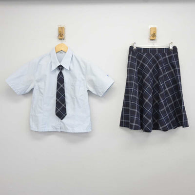 【中古】長崎県 聖和女子学院中学校高等学校 女子制服 3点 (シャツ・スカート) sf043953