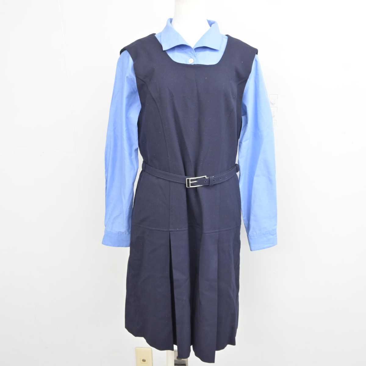 【中古】長崎県 聖和女子学院中学校高等学校 女子制服 3点 (ブレザー・シャツ・ジャンパースカート) sf043956