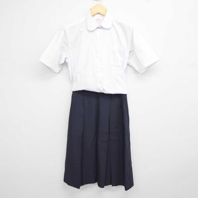 【中古】静岡県 観山中学校 女子制服 2点 (シャツ・スカート) sf043959