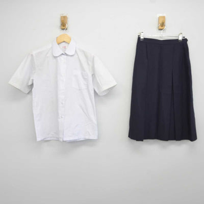 【中古】静岡県 観山中学校 女子制服 2点 (シャツ・スカート) sf043959