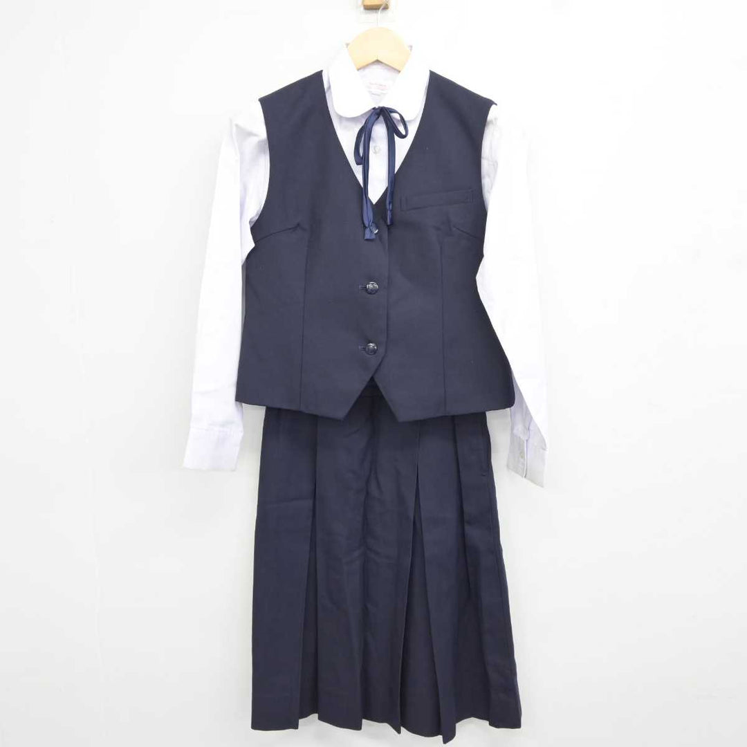 【中古】静岡県 観山中学校 女子制服 5点 (ブレザー・ベスト・シャツ・スカート) sf043961 | 中古制服通販パレイド