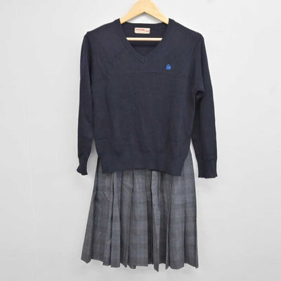 【中古】東京都 江東区立第三砂町中学校 女子制服 2点 (ニット・スカート) sf043968