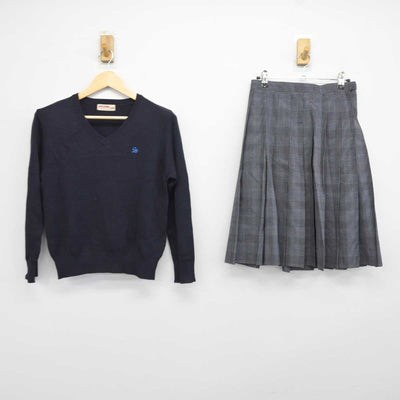 【中古】東京都 江東区立第三砂町中学校 女子制服 2点 (ニット・スカート) sf043968