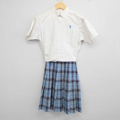 【中古】 クラーク記念国際高等学校 女子制服 3点 (ニットベスト・シャツ・スカート) sf043988