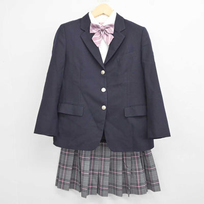 【中古】 クラーク記念国際高等学校 女子制服 4点 (ブレザー・シャツ・スカート) sf043989