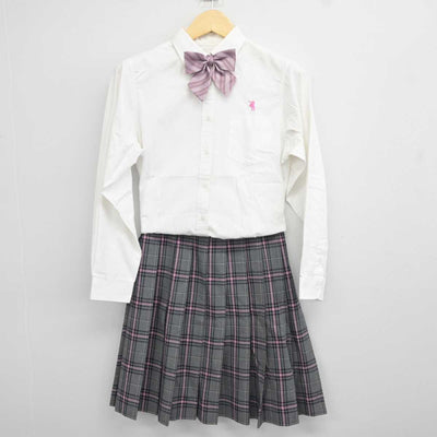 【中古】 クラーク記念国際高等学校 女子制服 4点 (ブレザー・シャツ・スカート) sf043989