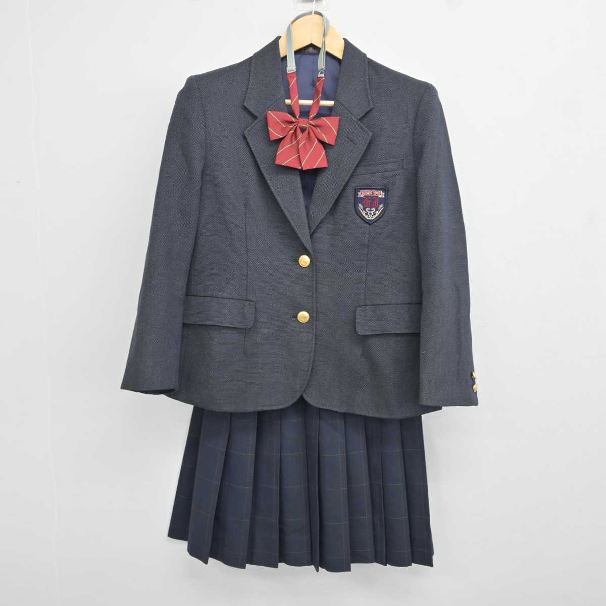 【中古】埼玉県 羽生実業高等学校 女子制服 3点 (ブレザー・スカート) sf043991