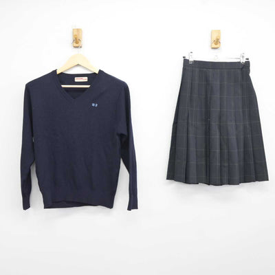 【中古】埼玉県 羽生実業高等学校 女子制服 2点 (ニット・スカート) sf043992