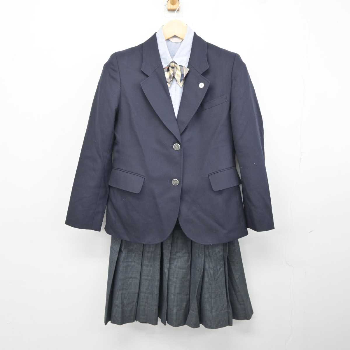 【中古】岐阜県 鶯谷高等学校 女子制服 4点 (ブレザー・シャツ・スカート) sf043997