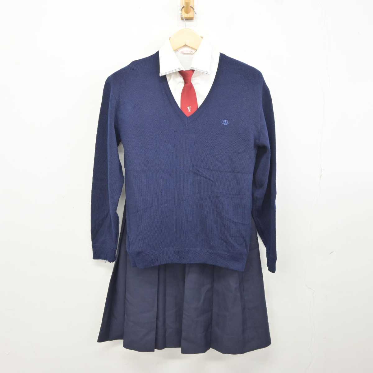 中古】福岡県 八幡中央高等学校 女子制服 5点 (ブレザー・ニット・シャツ・スカート) sf044004 | 中古制服通販パレイド