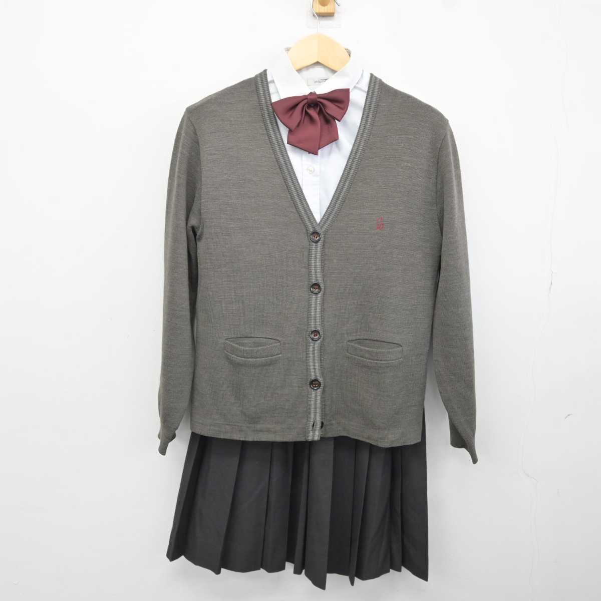 【中古】東京都 潤徳女子高等学校 女子制服 5点 (ブレザー・ニット・シャツ・スカート) sf044015