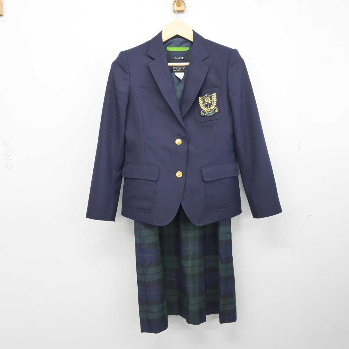 【中古】北海道 八条中学校 女子制服 3点 (ブレザー・ジャンパースカート) sf044025