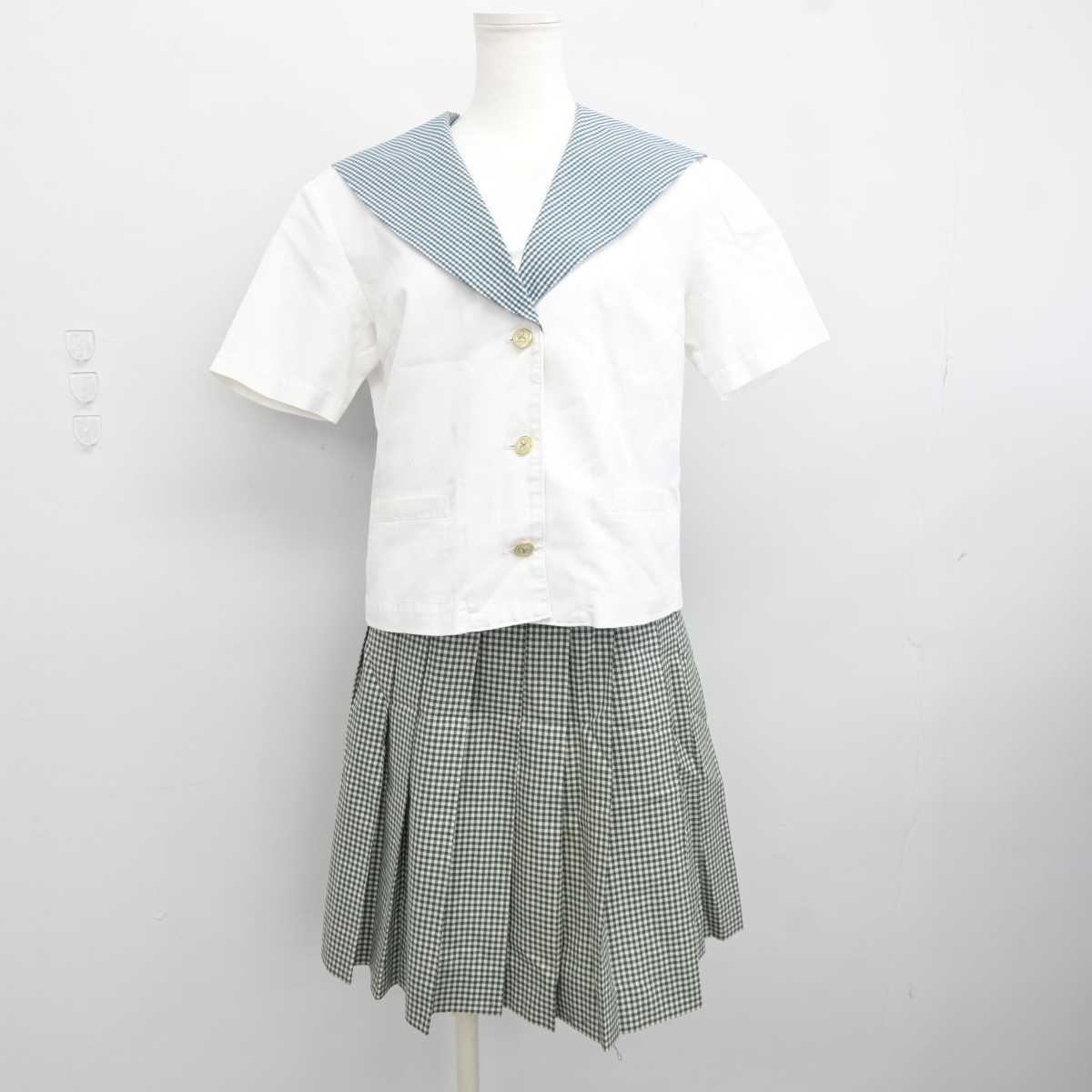 【中古】岡山県 就実高等学校 女子制服 2点 (セーラー服・スカート) sf044029