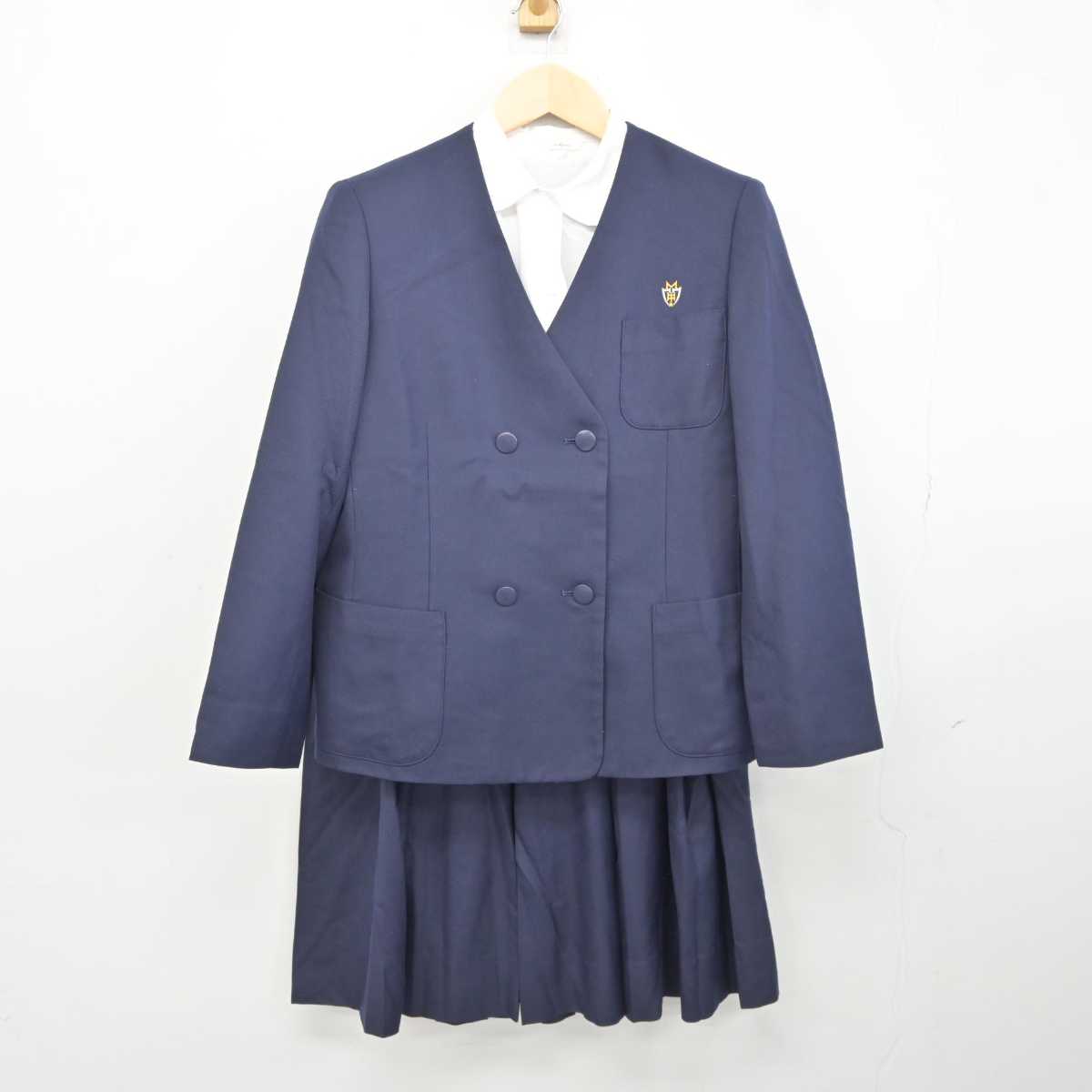 【中古】群馬県 前橋市立第七中学校 女子制服 3点 (ブレザー・シャツ・スカート) sf044030