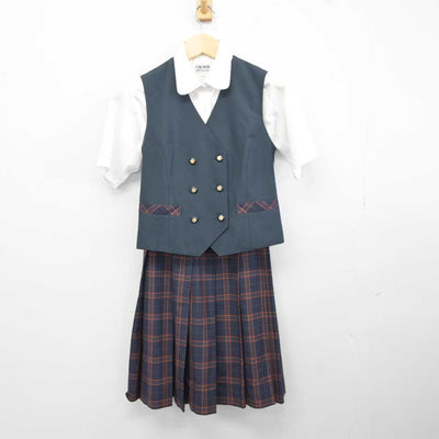 【中古】愛知県 名城大学附属高等学校 女子制服 3点 (ベスト・シャツ・スカート) sf044042