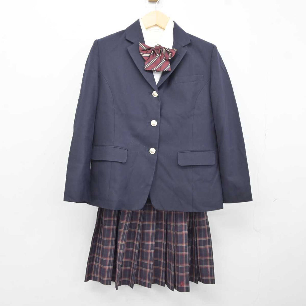 【中古】三重県 菰野高等学校 女子制服 5点 (ブレザー・シャツ・ニット・スカート) sf044055