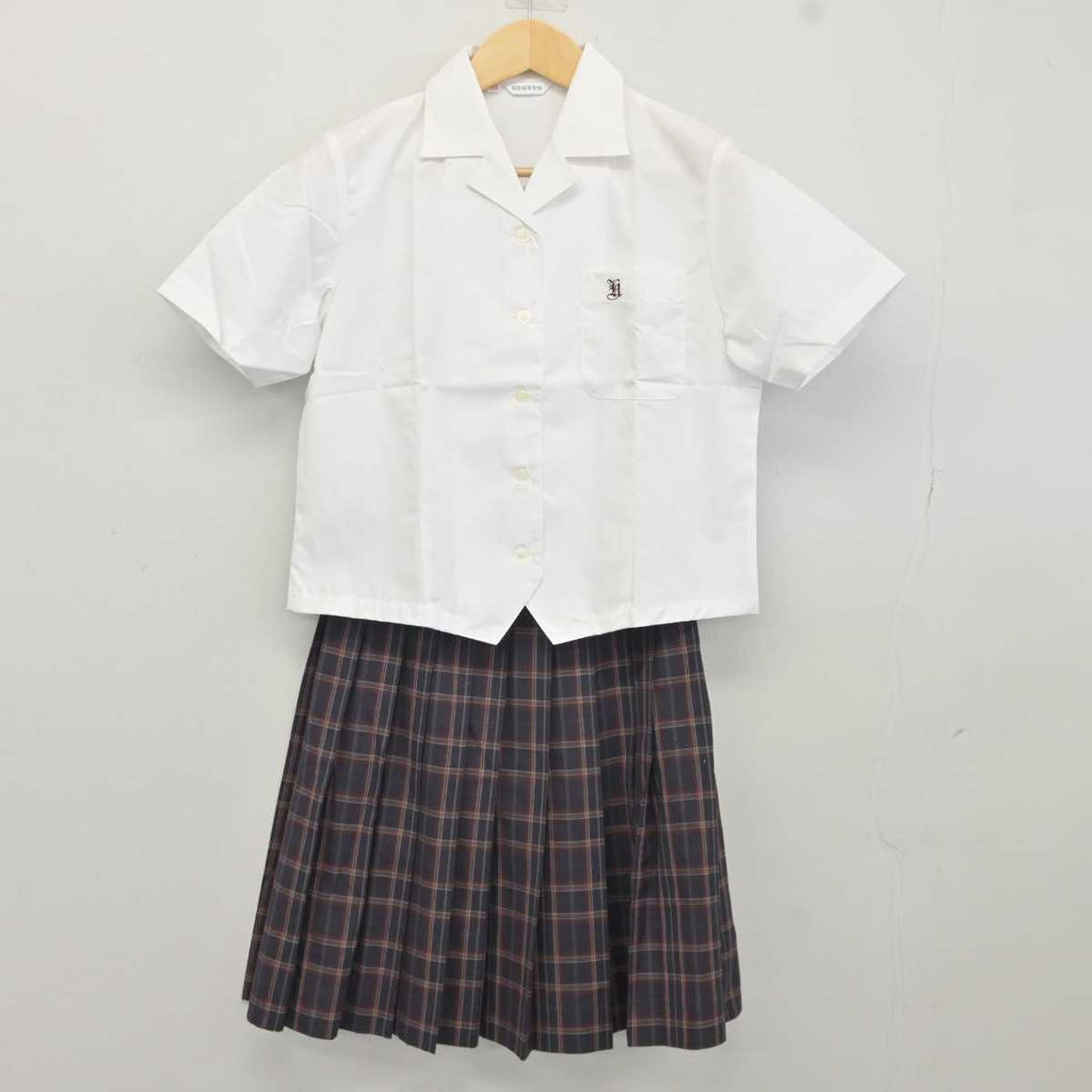 【中古】三重県 菰野高等学校 女子制服 3点 (シャツ・スカート) sf044057