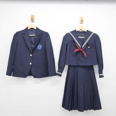 【中古】北海道 遺愛女子高等学校  女子制服 5点 (ブレザー・セーラー服・スカート) sf044086