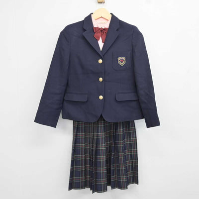 【中古】京都府 京都光華中学校・高等学校 女子制服 5点 (ブレザー・ニットベスト・シャツ・スカート) sf044093