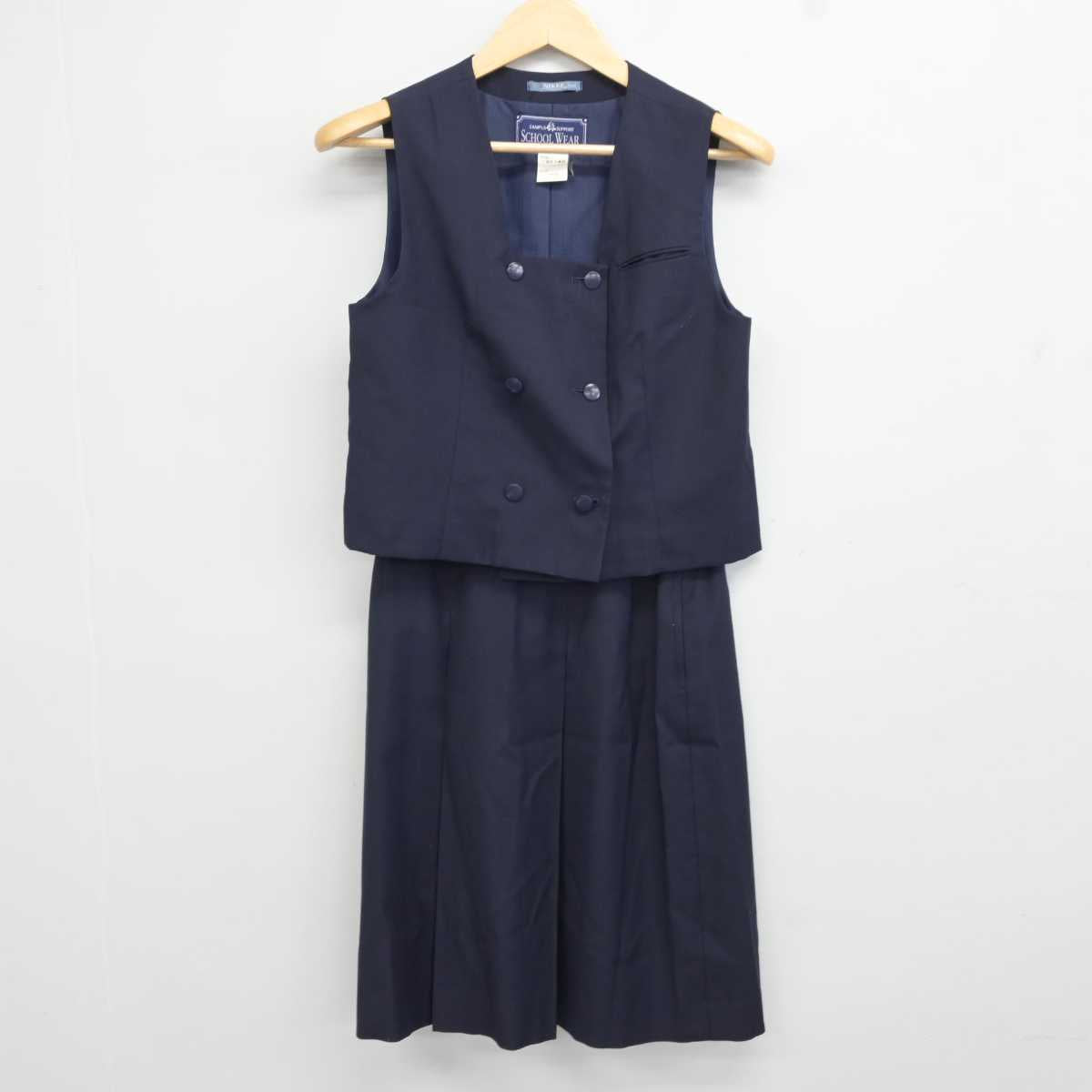 【中古】埼玉県 川越女子高等学校 女子制服 2点 (ベスト・スカート) sf044096