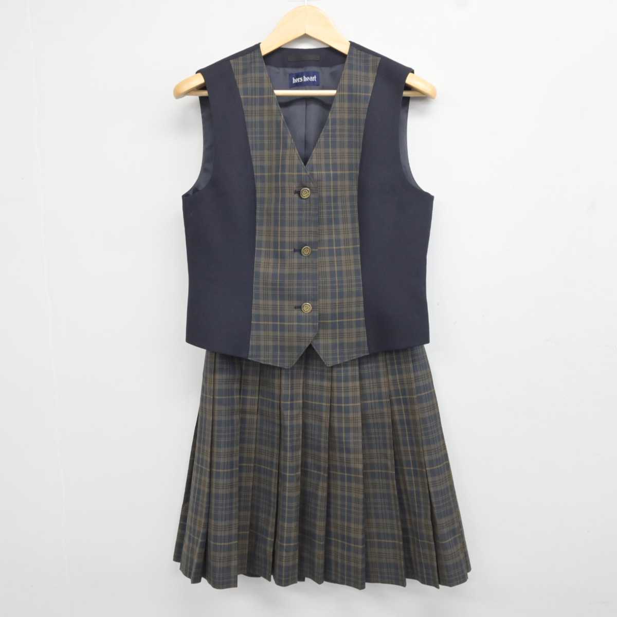 【中古】埼玉県 桶川高等学校 女子制服 4点 (ブレザー・ベスト・スカート) sf044097