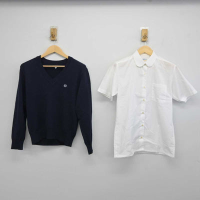 【中古】埼玉県 桶川高等学校 女子制服 2点 (ニット・シャツ) sf044099