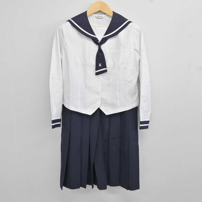 【中古】熊本県 慶誠高等学校 女子制服 4点 (セーラー服・ジャンパースカート) sf044112