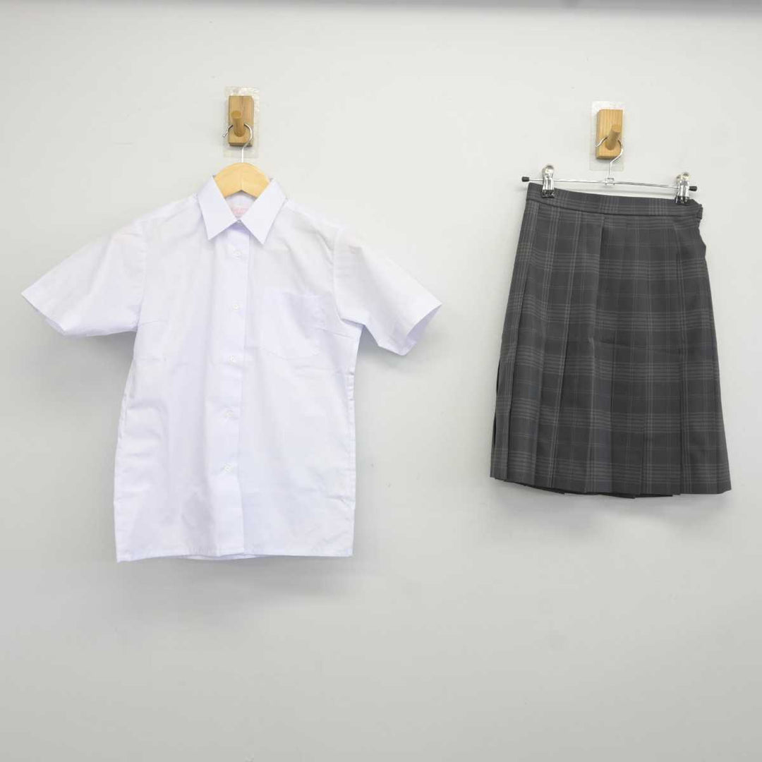 【中古】神奈川県 錦台中学校 女子制服 2点 (シャツ・スカート) sf044122