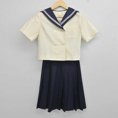 【中古】福島県 郡山商業高等学校 女子制服 2点 (セーラー服・スカート) sf044123