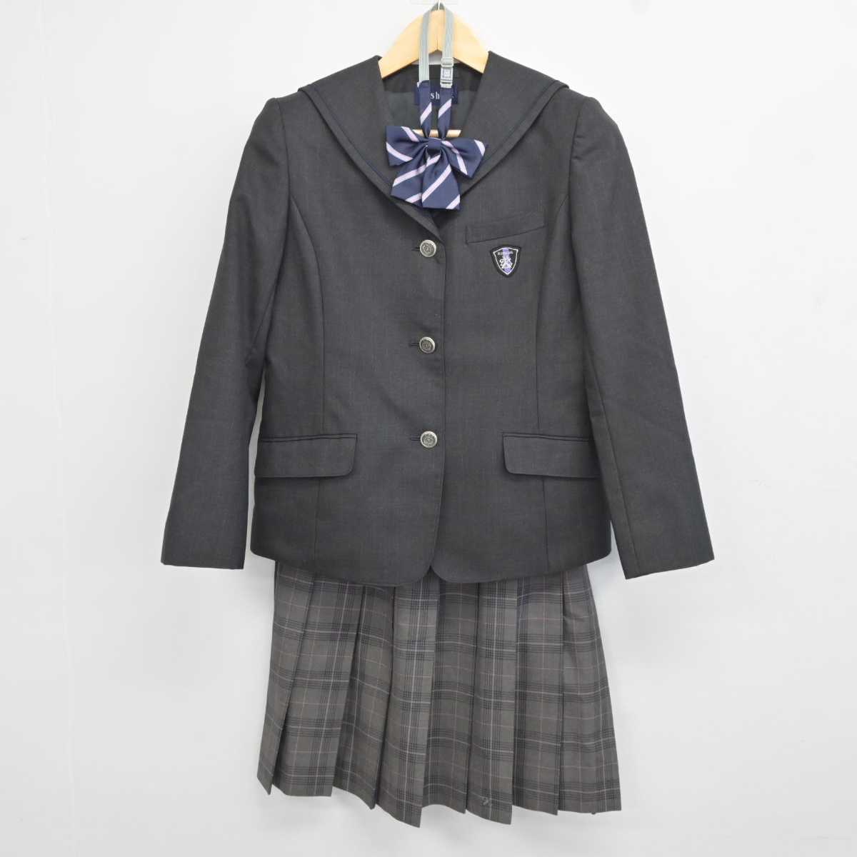 【中古】千葉県 小金高等学校 女子制服 3点 (ブレザー・スカート) sf044128