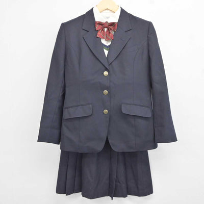 【中古】東京都 日本大学第一中学校・高等学校 女子制服 5点 (ブレザー・ニット・シャツ・スカート) sf044130