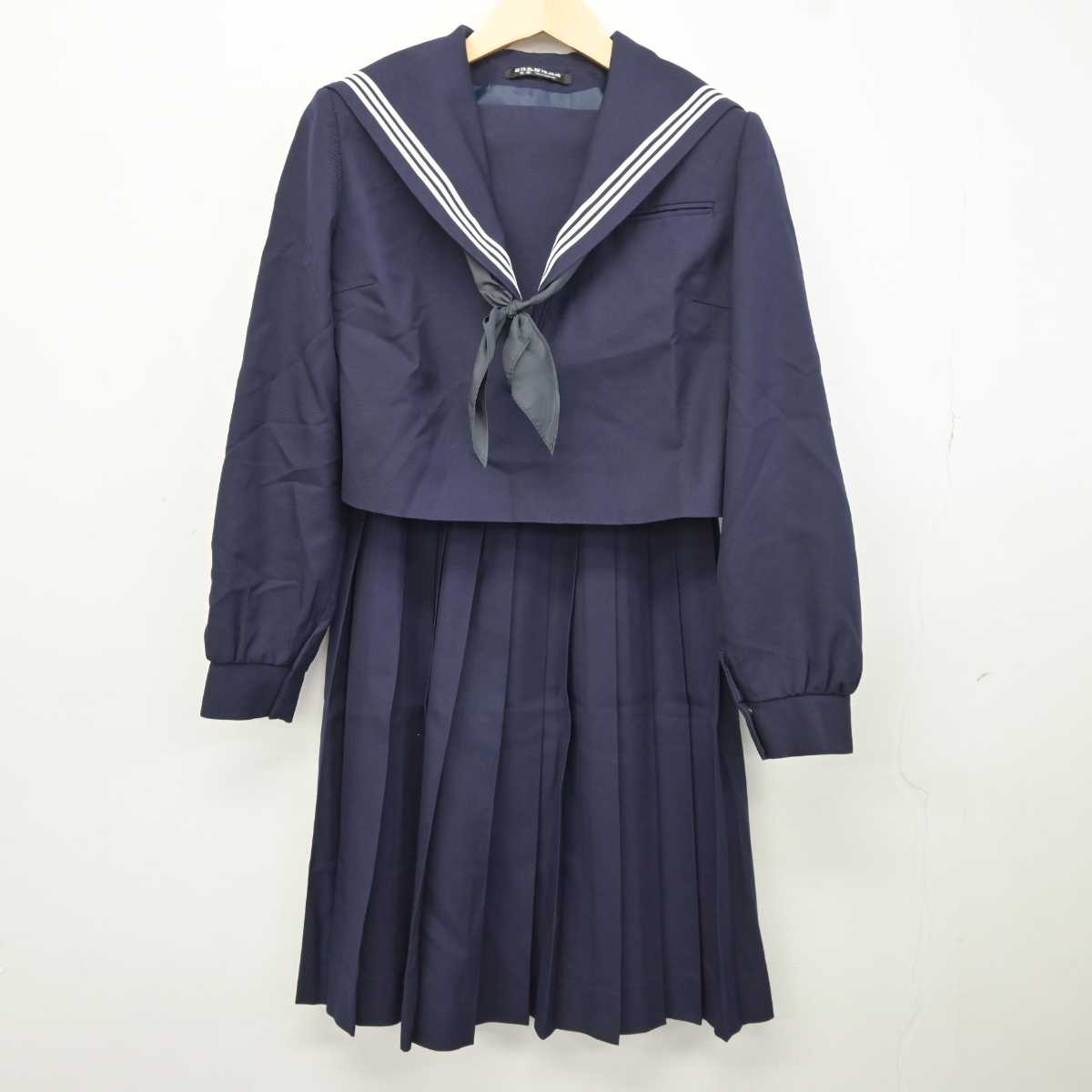 【中古】佐賀県 鳥栖高等学校 女子制服 3点 (セーラー服・スカート) sf044157